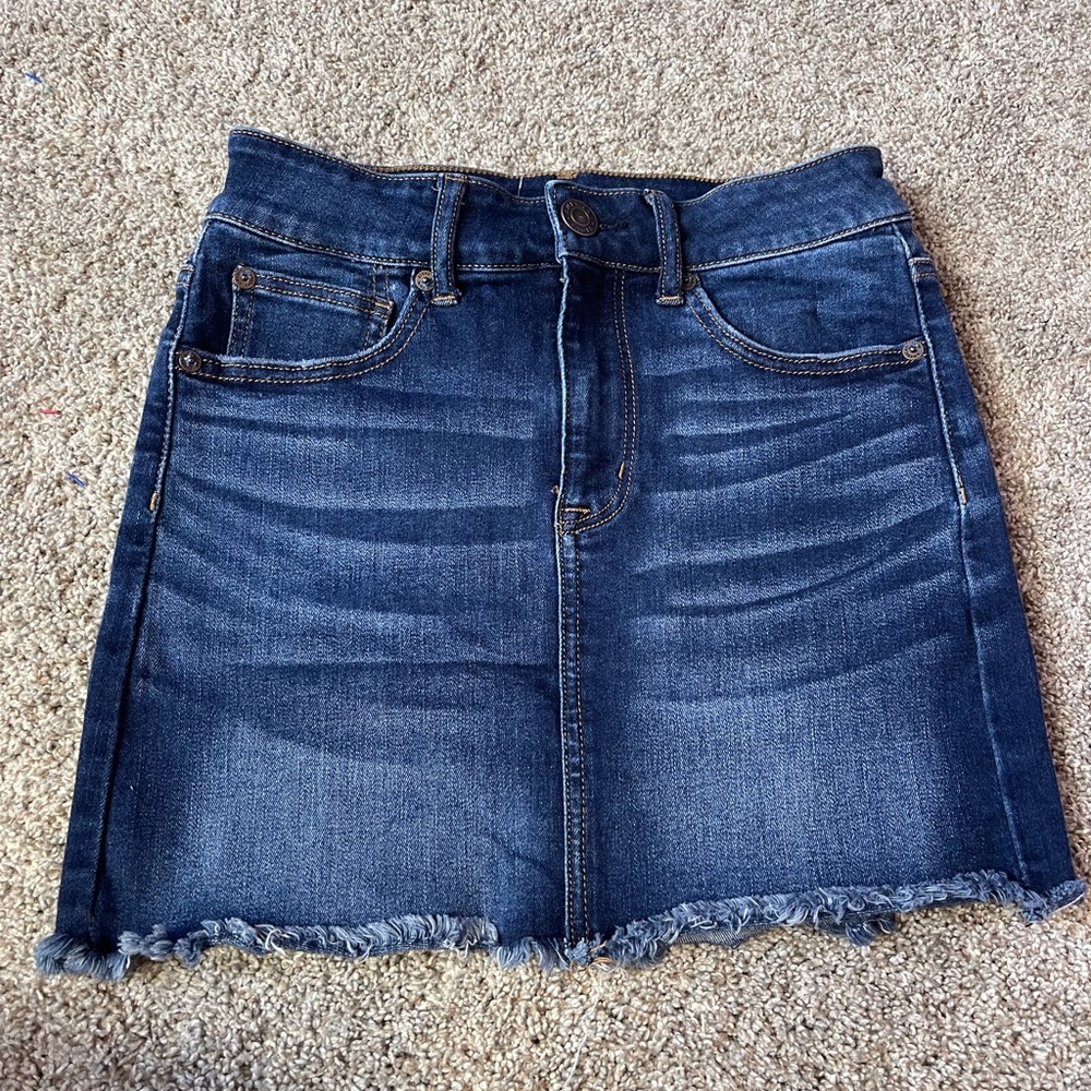 American eagle high-rise denim mini skirt with next level stretch size 2